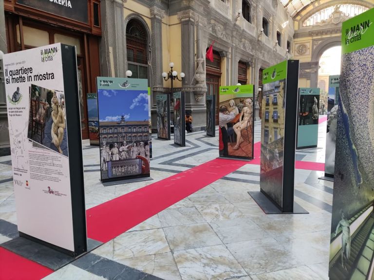 Fuga dal Museo, le opere installate sotto la Galleria Principe di Napoli , MANN