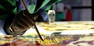 Gerhard Richter, Tholey Windows, Making of. Photos © Gustav van Treeck GmbH Gerhard Richter 2020