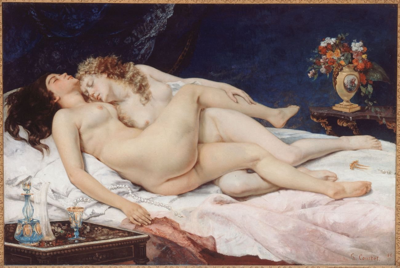 Gustave_Courbet, Le Sommeil, 1866, olio su tela, 135×200 cm. Petit Palais, Parigi