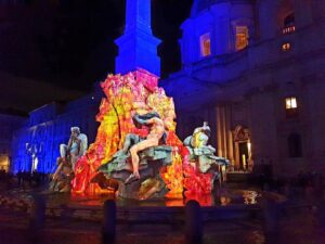 Luci di Natale 2020. A Roma light show e video-mapping d’artista tra i monumenti della città