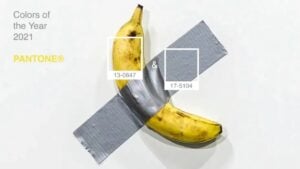 I colori Pantone dell’anno racchiusi nella banana di Cattelan. È stata lei a ispirarne la scelta?