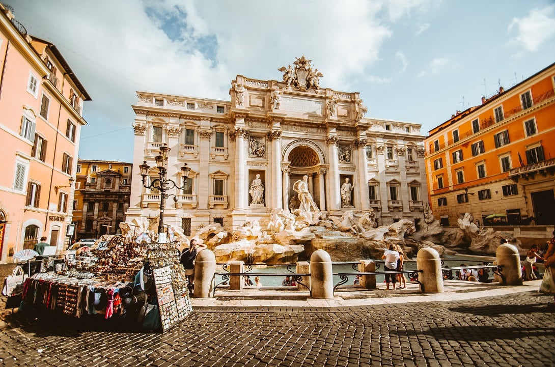 La Fontana di Trevi a Roma