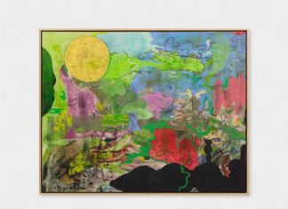 Michael Bauer, Green cloud, golden moon and sleeper, 2020