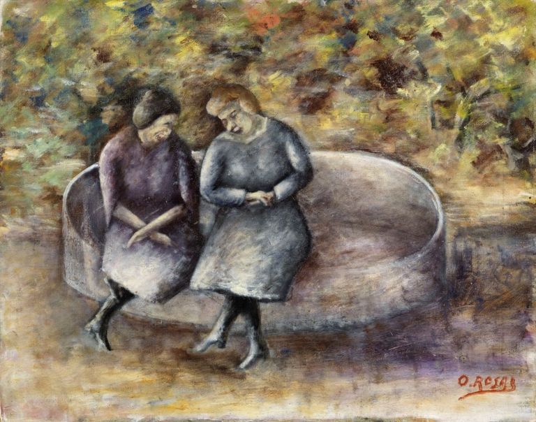 Ottone Rosai, Donne sulla panchina, 1923 24