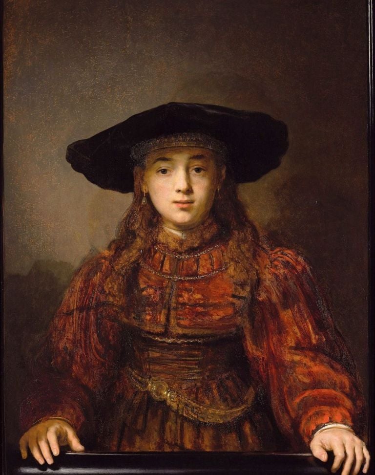 Rembrandt van Rijn, Ragazza in una cornice, 1641. Castello di Varsavia, Museo di Varsavia