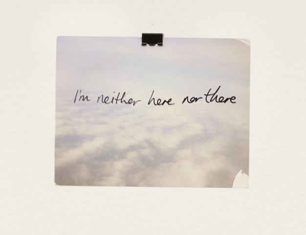 Ruth Proctor, I am neither here nor there (postcard), courtesy Galleria Norma Mangione