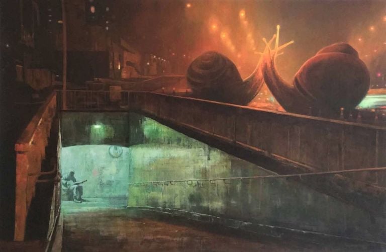 Shaun Tan – Piccole storie dal centro (Tunué, Latina 2020). Lumaca