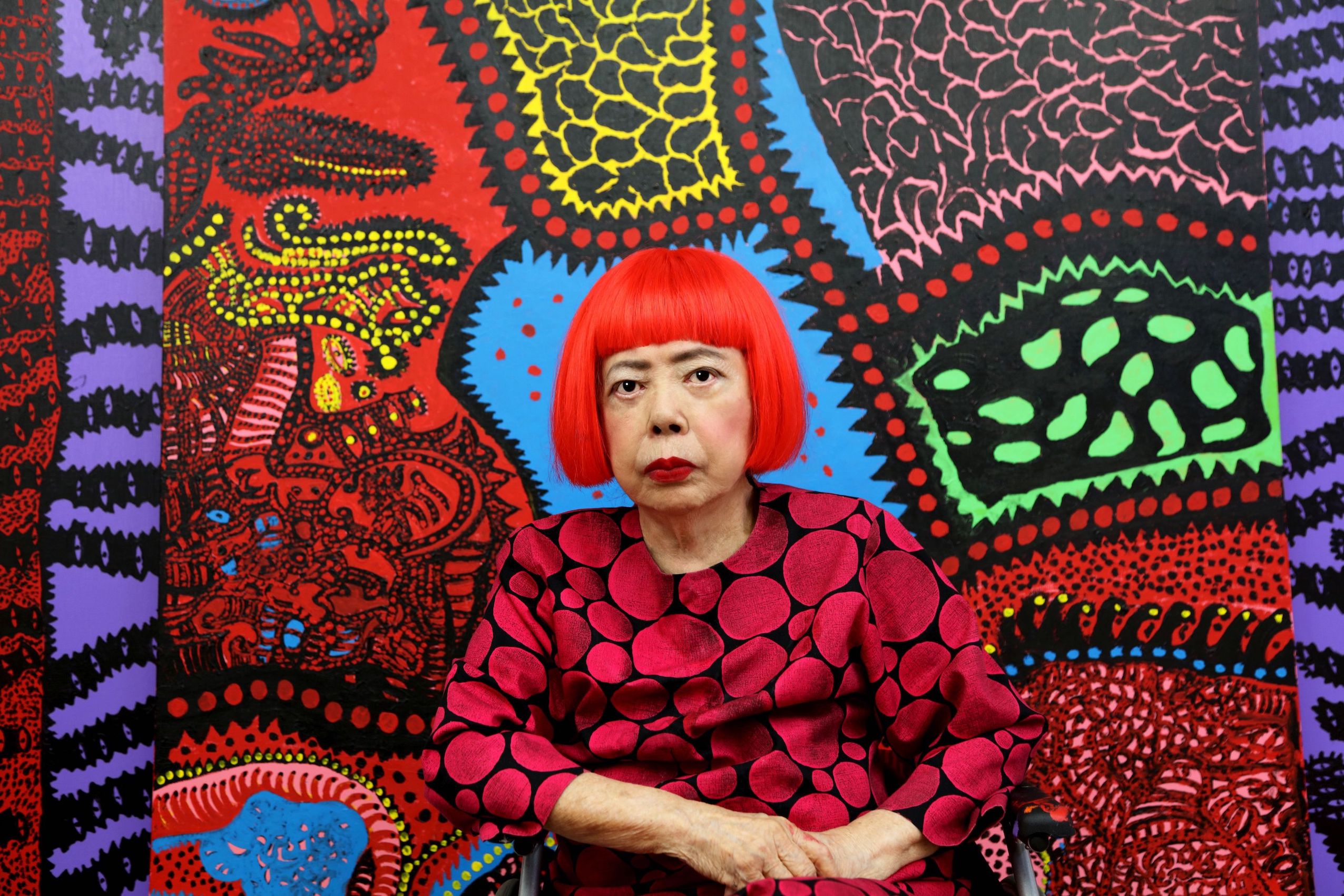 Impression Sur Toile Yayoi Kusama - Décoration Murale 20x30 Cm - Art Japonais Pour Salon Ou Chambre