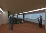 Rendering del progetto Cabina ACE di Roma Termini - sala conferenze