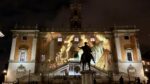 video mapping Visioni di Natale su Palazzo senatorio, Roma