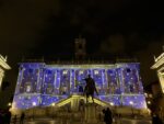 video mapping Visioni di Natale su Palazzo senatorio