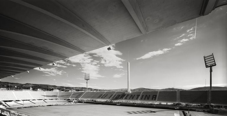 Stadio Artemio Franchi, View of the Marathon Tower from the grandstand ©Matteo Cirenei. Courtesy Pier Luigi Nervi Project Association