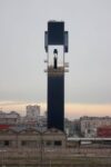 Boris Contarin, Tower, 2021, still da video HD, intervento site specific, courtesy l'artista e marina bastianello gallery