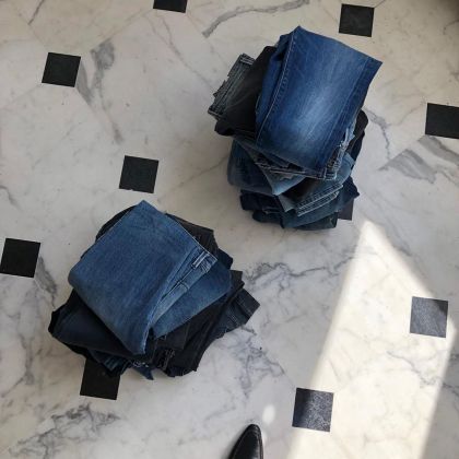 Arte Jeans. Installation view at Museo di Villa Croce, Genova 2020