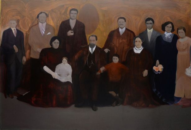Beatrice Alici, L'importanza delle origini, 2018 19, olio su tela, 200x290 cm