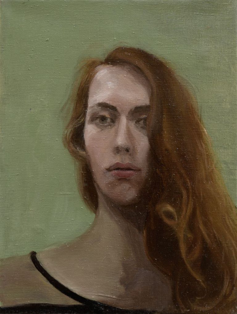 Beatrice Alici, Self portrait 2, 2018, olio su lino, 30x40 cm