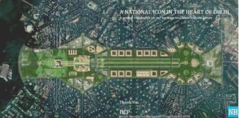 Dehli, Redevelopment of Central Vista Common Central Secretariat and Parliament, Master Plan © HCP