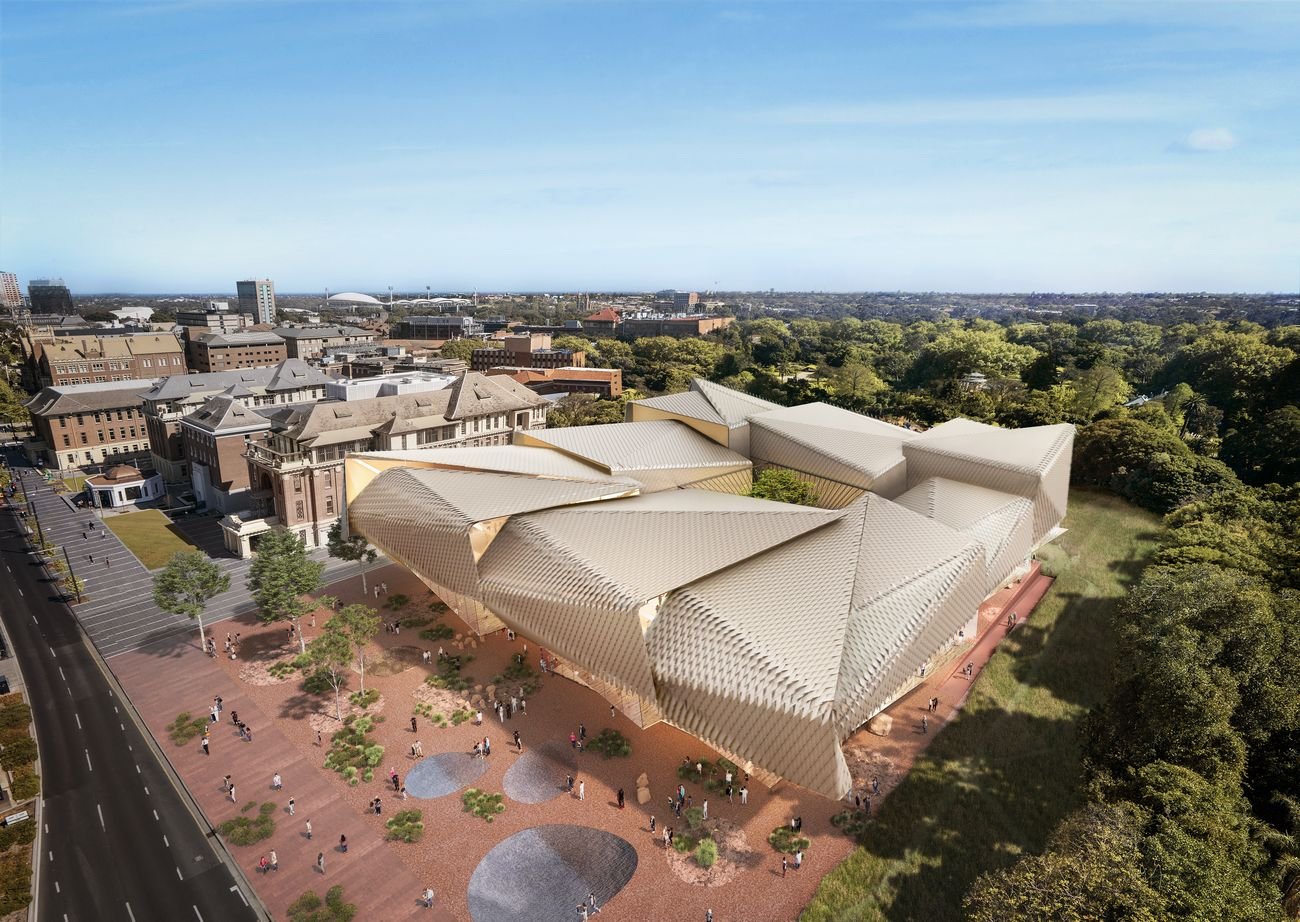 Diller Scofidio + Renfro & Woods Bagot, AACC Aboriginal Art and Cultures Centre, Adelaide, rendering