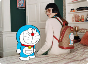 Gucci dedica la sua nuova collezione a Doraemon, il gatto spaziale dei manga giapponesi