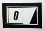 Ermanno Leinardi, Spazio ambiguo nero e bianco, 1978, acrilico su tela più rilievo, cm 70x100