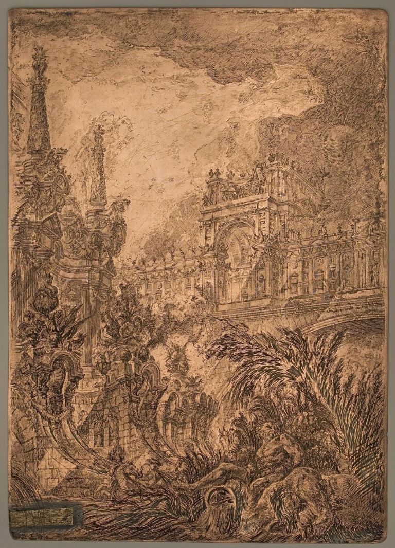 Giambattista Piranesi, La caduta di Fetonte (verso), 1747 48. Istituto centrale per la grafica, Roma