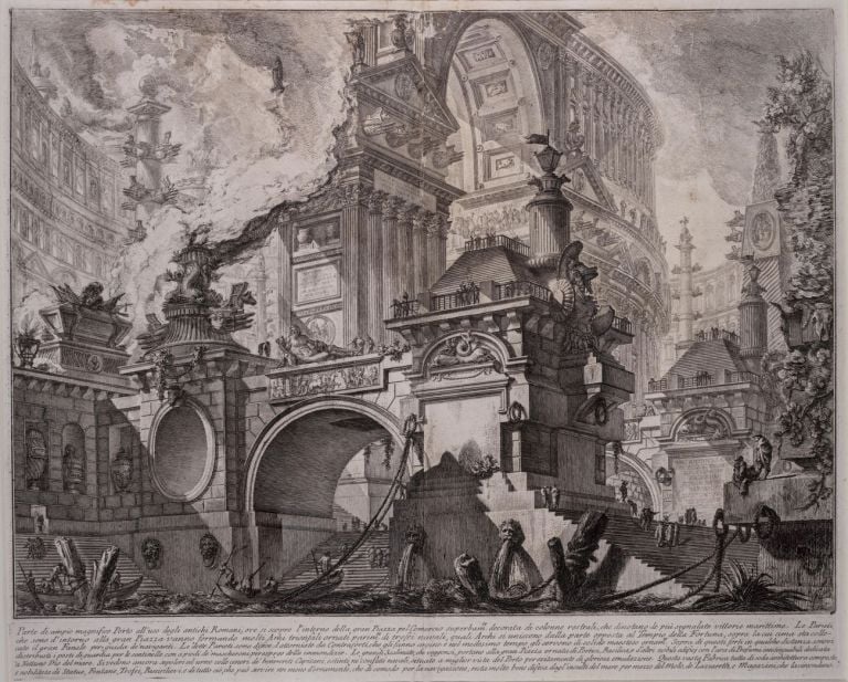 Giambattista Piranesi, Parte di ampio magnifico Porto, 1749 50. Istituto centrale per la grafica, Roma