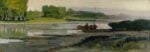 Giovanni Fattori, L’Arno a Bellariva, 1875 circa, olio su tela, cm 37x101. Livorno, collezione Angiolini