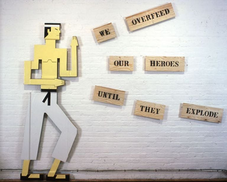 John Fekner & Don Leicht, We Overfeed Our Heroes Until They Explode, 1985. Courtesy of the artists