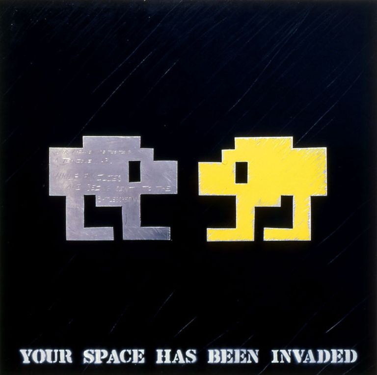 John Fekner & Don Leicht, Your Space Has Been Invaded. Our Children are Fighting a Terrible War. Whole Families are being led to the Battlescreen, 1982