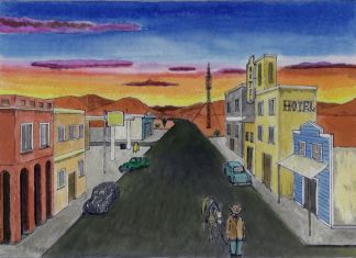 Konstantinos Dimopoulos ‒ Virtual Cities (Unbound, Londra 2020). Illustrazione di Lizard Breath da It Came from the Desert