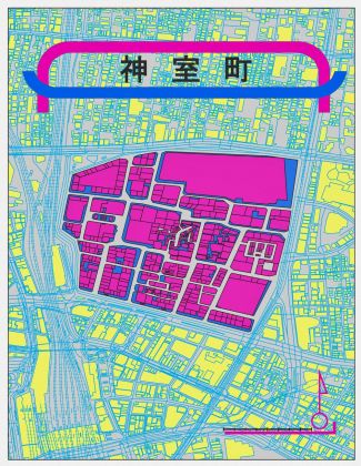 Konstantinos Dimopoulos ‒ Virtual Cities (Unbound, Londra 2020). Mappa di Kamurocho da Yakuza 0