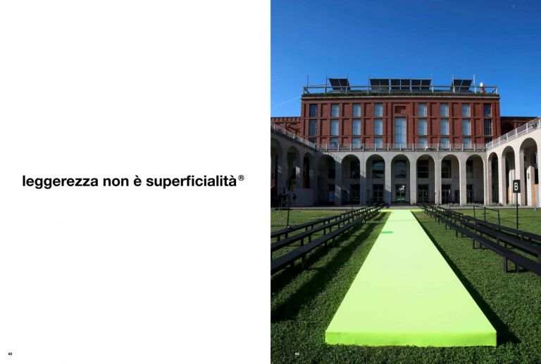 MSGM 10!Quote from the Resort 2019 Collection. The women’s Spring_Summer 2020 venue, the Triennale Design Museum gardens in Milano, courtesy IDI.SHOW