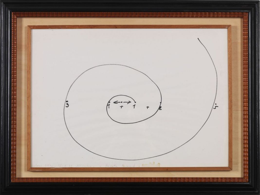 Mario Merz, Fibonacci, 1975, inchiostro su carta, cm 42x60. Collezione Farnesina
