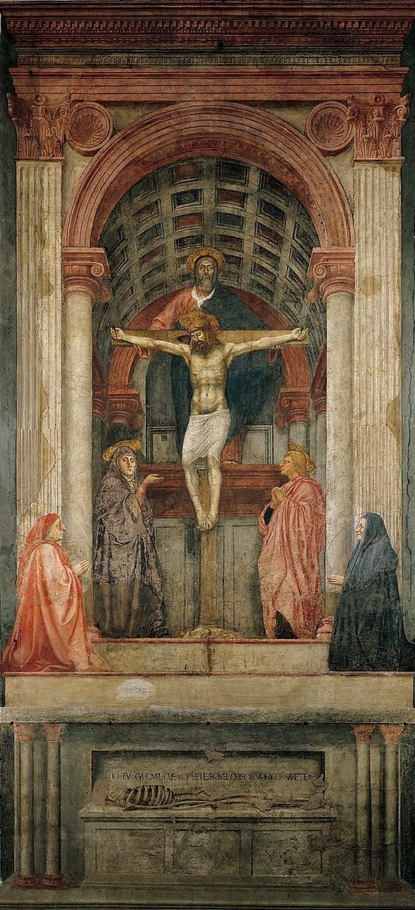 Masaccio, Trinità, 1425 27. Basilica di Santa Maria Novella, Firenze