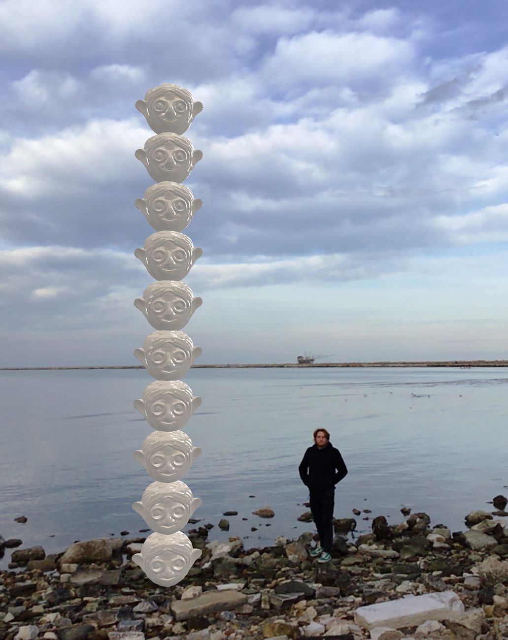 Raffaele Fiorella, Sculture da mare, 2021, progetto sperimentale in Realtà Aumentata