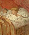 Telemaco Signorini, Bambini colti nel sonno, 1896, olio su cartone, cm 49,5x40. Collezione privata