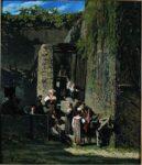 Telemaco Signorini, Il merciaio di La Spezia, 1859, olio su tela, cm 73,5x64. Collezione privata