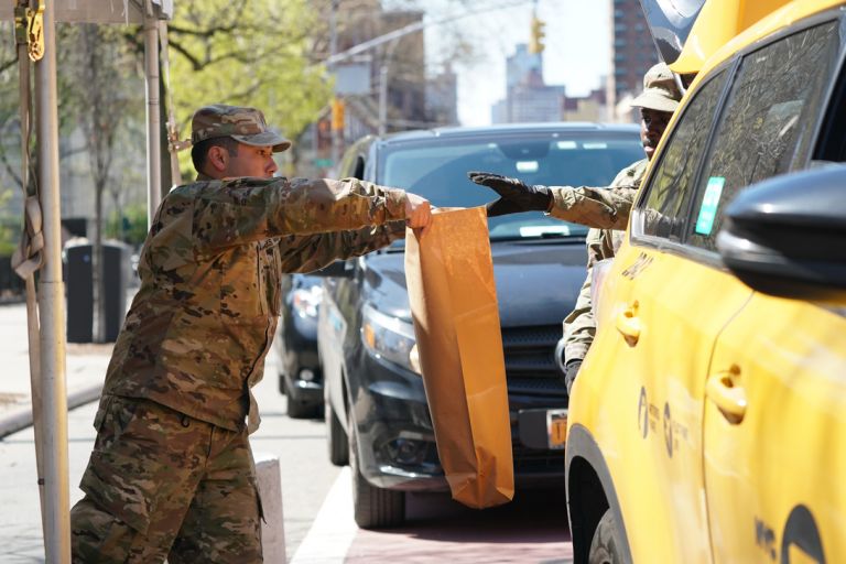 Tracy Scott, [A food truck offering free Iftaar meals since mosques were closed due to COVID], April 30, 2020, Courtesy Center for Brooklyn History