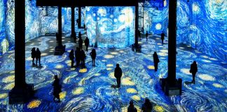 Un rendering di quella che sarà la mostra su Van Gogh. Courtesy Infinity des Lumières