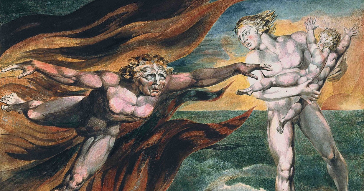 William Blake, The Good and Evil Angels, 1795 1805 ca. Tate