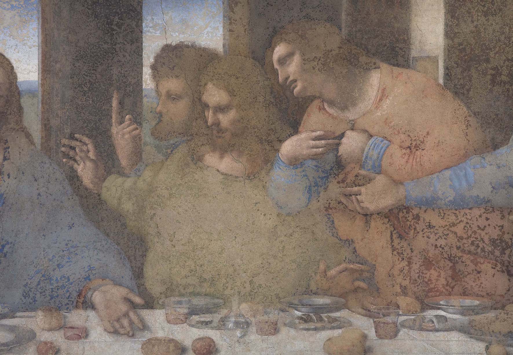 Leonardo da Vinci, Ultima Cena (particolare)