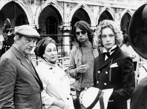 Rocchetti e Rocchetti foto scattata sul set di Morte a Venezia (1971)