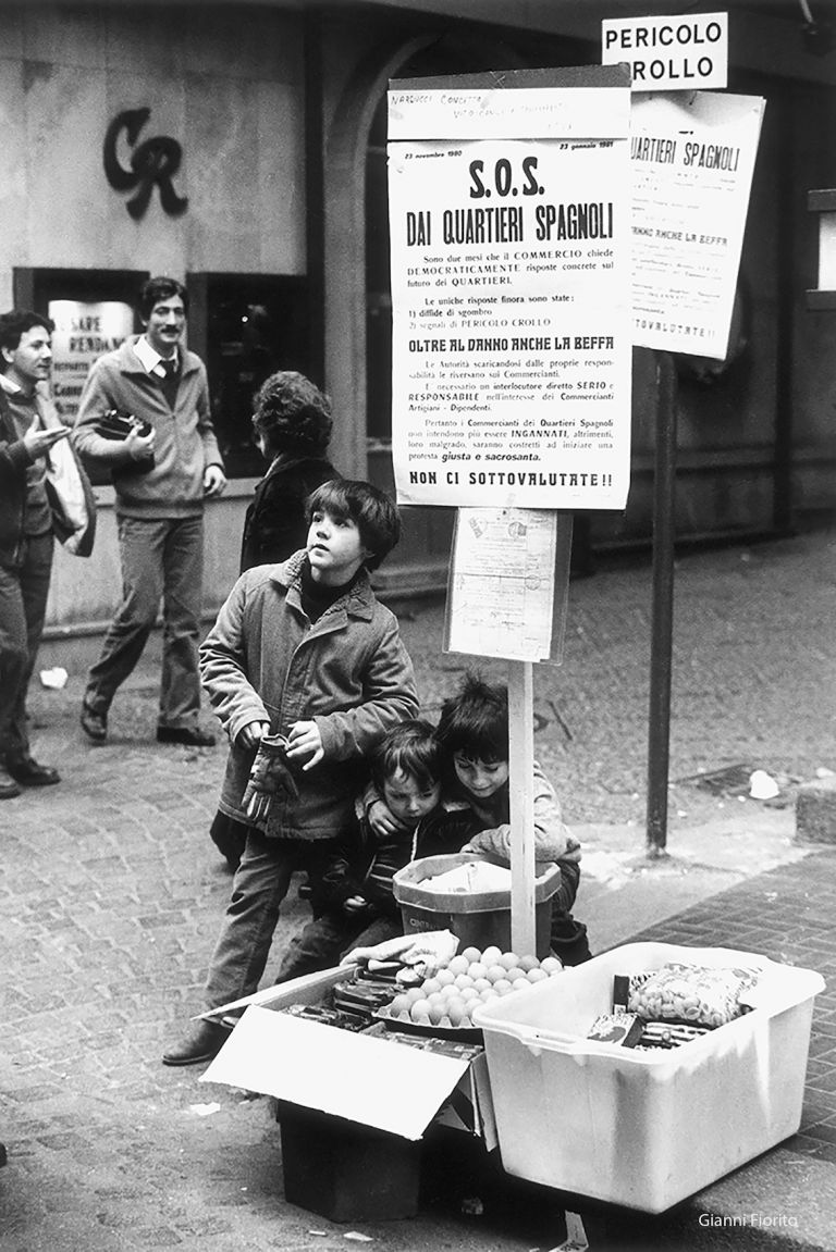 Gianni Fiorito, Napoli via Toledo protesta 1981