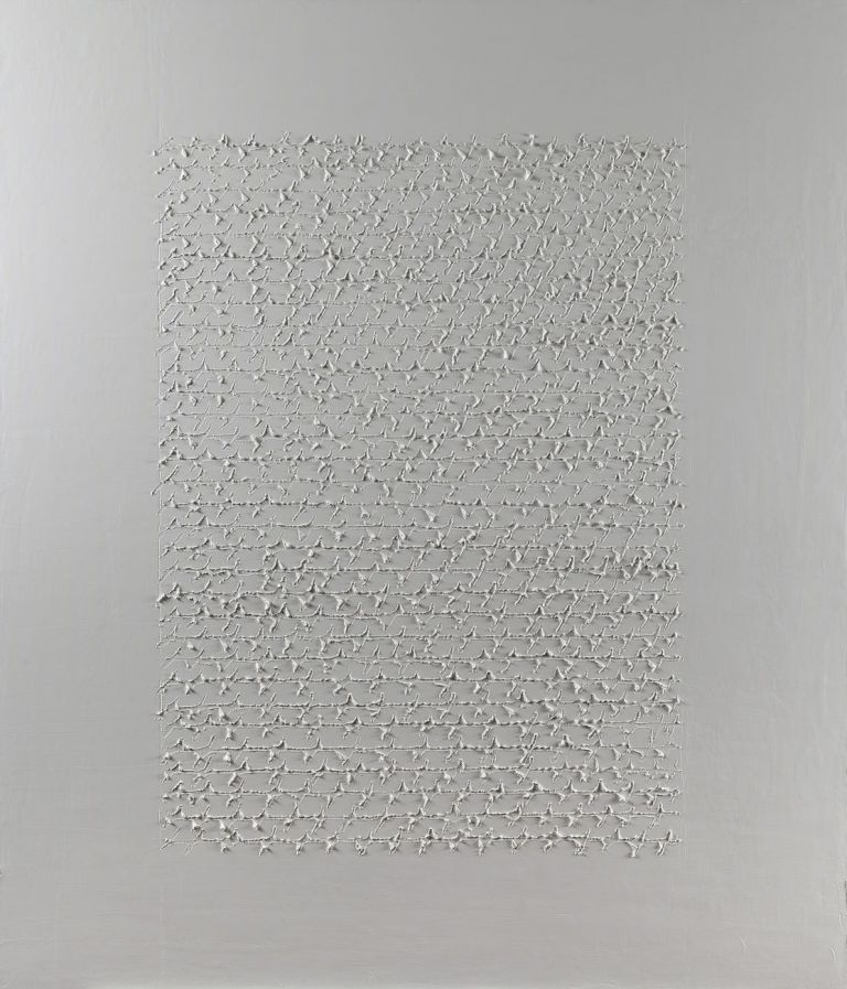 Alfredo Rapetti Mogol, Lettera bianca, 2014, acrilico su tela