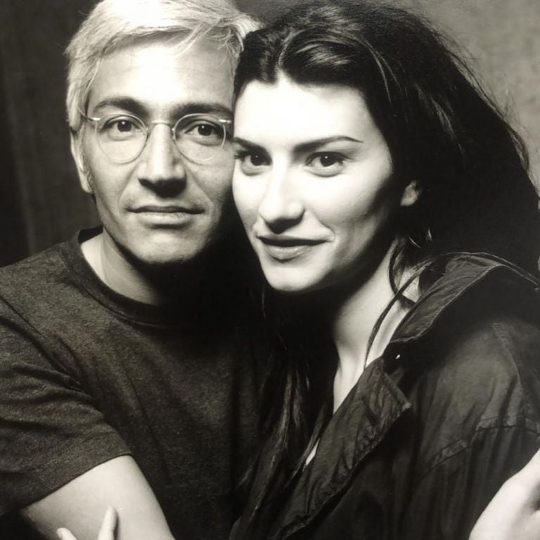 Alfredo Rapetti Mogol e Laura Pausini, 1998. Photo Fabrizio Ferri