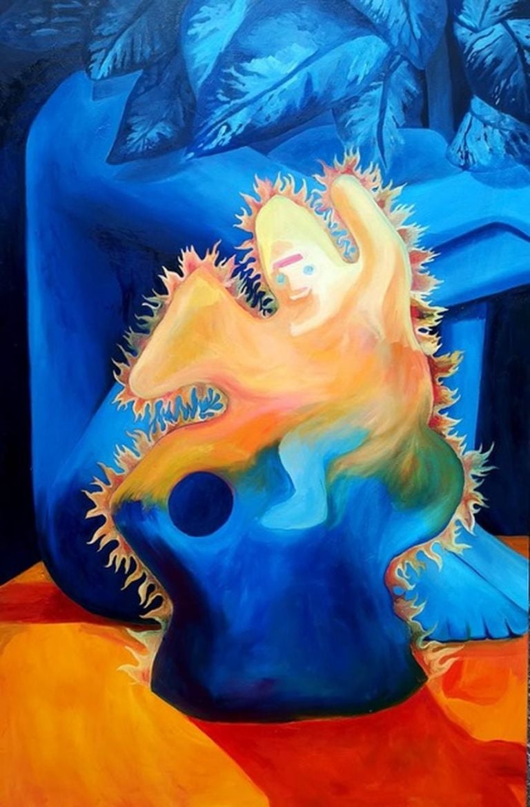 Anna Capolupo, Dìa de los muertos, 2021,olio su tela, 150 x100 cm
