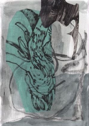 Anna Marzuttini, Radici, 2019, tecnica mista su carta, 29,7 x 21 cm