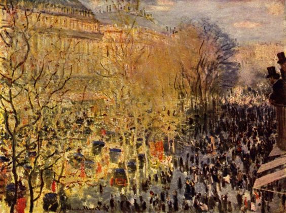Claude Monet, Le Boulevard des Capucines, 1873, olio su tela, 60×80 cm. Museo Puškin, Mosca