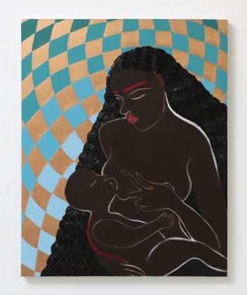 Delphine Desane, There is no other like your own mother, 2020, acrylic on canvas, 76.2x60.9 cm. Courtesy the artist and Luce Gallery, Torino. Photo Andrea Ferrari