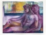 Giovanni Copelli, Amanti, 2020, olio su lino grezzo, cm 30x40
